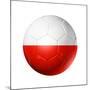Soccer Football Ball With Poland Flag-daboost-Mounted Art Print