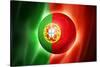 Soccer Football Ball with Portugal Flag-daboost-Stretched Canvas