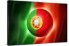 Soccer Football Ball with Portugal Flag-daboost-Stretched Canvas