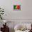 Soccer Football Ball with Portugal Flag-daboost-Framed Art Print displayed on a wall