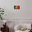 Soccer Football Ball with Portugal Flag-daboost-Framed Art Print displayed on a wall