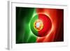 Soccer Football Ball with Portugal Flag-daboost-Framed Art Print