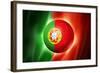 Soccer Football Ball with Portugal Flag-daboost-Framed Art Print