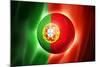 Soccer Football Ball with Portugal Flag-daboost-Mounted Art Print