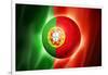 Soccer Football Ball with Portugal Flag-daboost-Framed Art Print