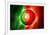 Soccer Football Ball with Portugal Flag-daboost-Framed Art Print