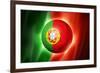 Soccer Football Ball with Portugal Flag-daboost-Framed Art Print