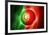 Soccer Football Ball with Portugal Flag-daboost-Framed Art Print