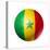 Soccer Football Ball With Senegal Flag-daboost-Stretched Canvas