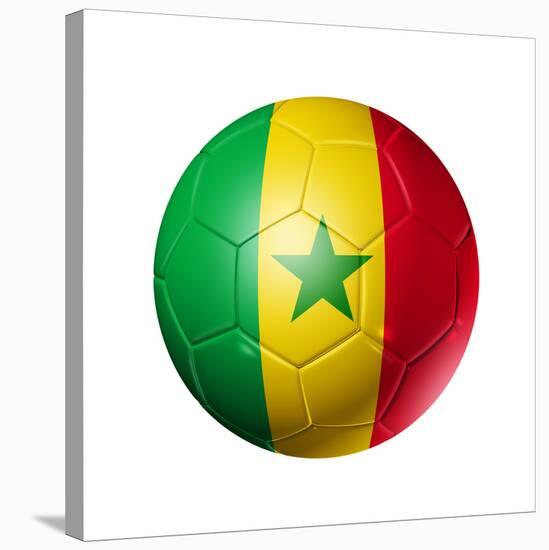 Soccer Football Ball With Senegal Flag-daboost-Stretched Canvas