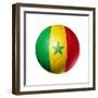 Soccer Football Ball With Senegal Flag-daboost-Framed Premium Giclee Print