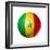 Soccer Football Ball With Senegal Flag-daboost-Framed Premium Giclee Print
