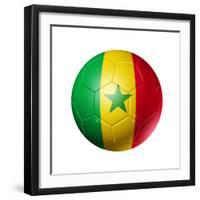 Soccer Football Ball With Senegal Flag-daboost-Framed Premium Giclee Print