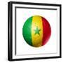 Soccer Football Ball With Senegal Flag-daboost-Framed Premium Giclee Print