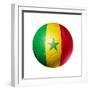 Soccer Football Ball With Senegal Flag-daboost-Framed Premium Giclee Print