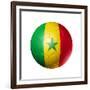 Soccer Football Ball With Senegal Flag-daboost-Framed Premium Giclee Print