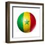 Soccer Football Ball With Senegal Flag-daboost-Framed Art Print