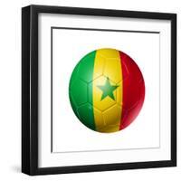 Soccer Football Ball With Senegal Flag-daboost-Framed Art Print