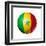 Soccer Football Ball With Senegal Flag-daboost-Framed Art Print