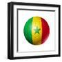 Soccer Football Ball With Senegal Flag-daboost-Framed Art Print