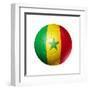 Soccer Football Ball With Senegal Flag-daboost-Framed Art Print