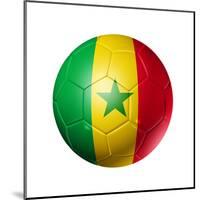 Soccer Football Ball With Senegal Flag-daboost-Mounted Art Print