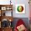 Soccer Football Ball With Senegal Flag-daboost-Art Print displayed on a wall