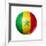 Soccer Football Ball With Senegal Flag-daboost-Framed Art Print