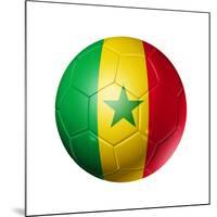 Soccer Football Ball With Senegal Flag-daboost-Mounted Art Print