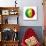 Soccer Football Ball With Senegal Flag-daboost-Mounted Art Print displayed on a wall