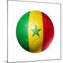 Soccer Football Ball With Senegal Flag-daboost-Mounted Art Print