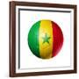 Soccer Football Ball With Senegal Flag-daboost-Framed Art Print