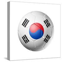 Soccer Football Ball with South Korea Flag-daboost-Stretched Canvas