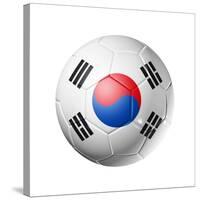 Soccer Football Ball with South Korea Flag-daboost-Stretched Canvas