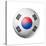 Soccer Football Ball with South Korea Flag-daboost-Stretched Canvas