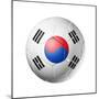 Soccer Football Ball with South Korea Flag-daboost-Mounted Premium Giclee Print