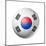 Soccer Football Ball with South Korea Flag-daboost-Mounted Art Print