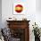 Soccer Football Ball With Spain Flag-daboost-Premium Giclee Print displayed on a wall