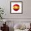 Soccer Football Ball With Spain Flag-daboost-Framed Premium Giclee Print displayed on a wall