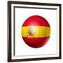 Soccer Football Ball With Spain Flag-daboost-Framed Premium Giclee Print
