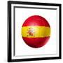 Soccer Football Ball With Spain Flag-daboost-Framed Premium Giclee Print