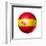 Soccer Football Ball With Spain Flag-daboost-Framed Art Print