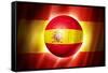 Soccer Football Ball with Spain Flag-daboost-Framed Stretched Canvas