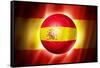 Soccer Football Ball with Spain Flag-daboost-Framed Stretched Canvas