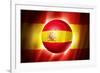 Soccer Football Ball with Spain Flag-daboost-Framed Art Print