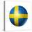 Soccer Football Ball With Sweden Flag-daboost-Stretched Canvas