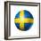 Soccer Football Ball With Sweden Flag-daboost-Framed Premium Giclee Print