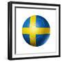 Soccer Football Ball With Sweden Flag-daboost-Framed Premium Giclee Print