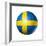 Soccer Football Ball With Sweden Flag-daboost-Framed Premium Giclee Print