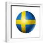 Soccer Football Ball With Sweden Flag-daboost-Framed Premium Giclee Print